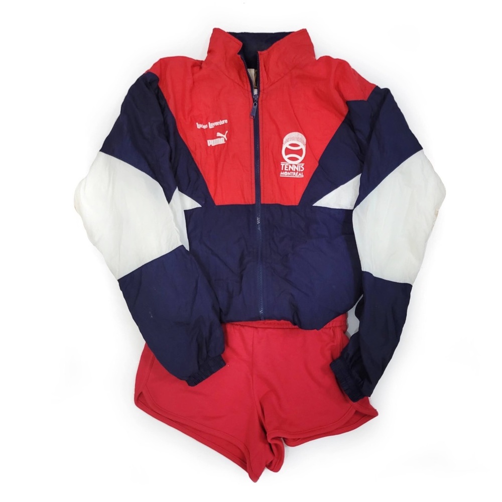 🎾 Vintage Varsity Oversized Puma Montréal Tennis Windbreaker Jacket